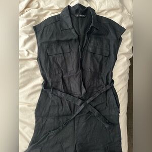 Mango Black Sleeveless Jumpsuit